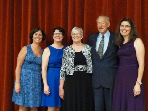 Photo of Bob with Dianne's daughters