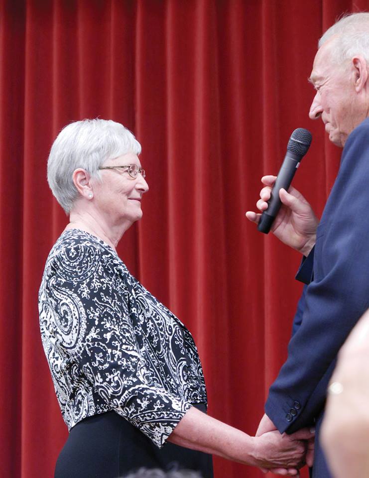 Photo of Bob saying vows to Dianne