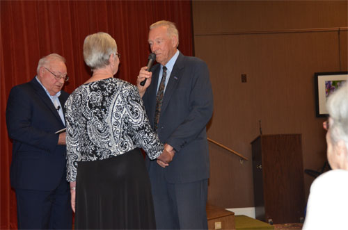 Photo of Bob saying vows