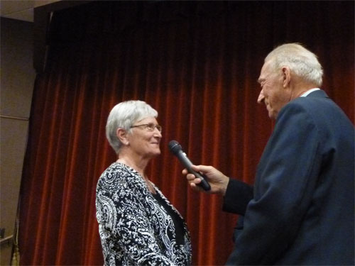 Photo of Dianne saying vows