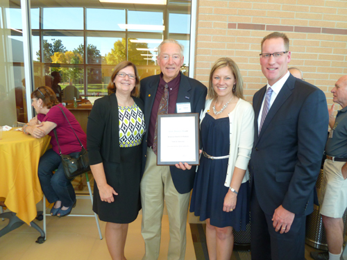 Photo of Robert Swierenga at with his family at the award ceremony